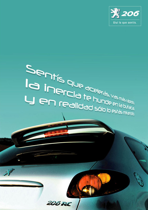 Press Ad for Peugeot 206 | Green